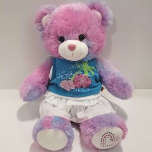 BUILD A BEAR Tie Dye Summer Makes Me Smile Bear